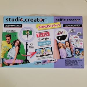 Studio Creator Video Maker Kit with Bonus Selfie Creator Selfie Light Kit